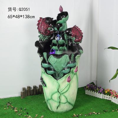 泉韵流水喷泉 以荷为韵，年年有鱼，打造800元以上的中式风水美学